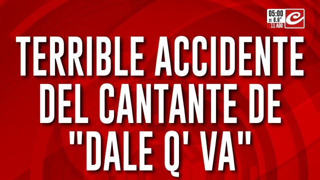 Terrible accidente del cantante de Dale Q' Va en pleno show... ¿qué le pasó?