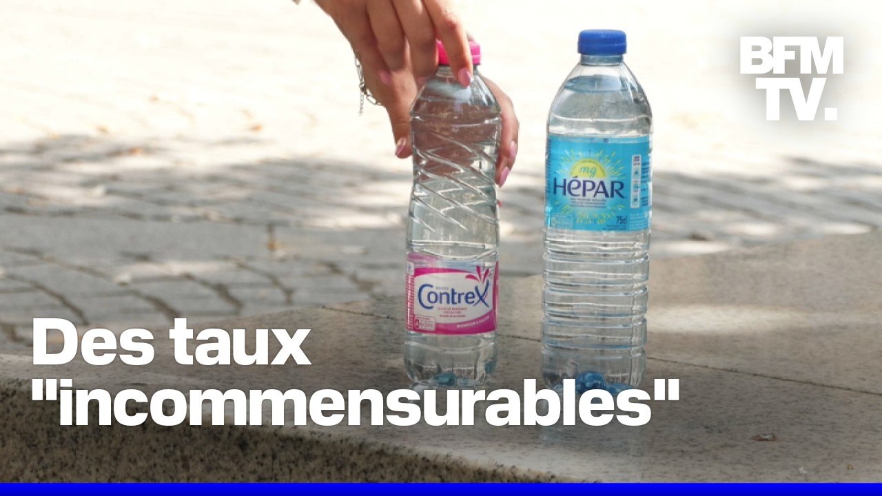 Une contamination importante aux microplastiques relevée dans les eaux Contrex et Hépar