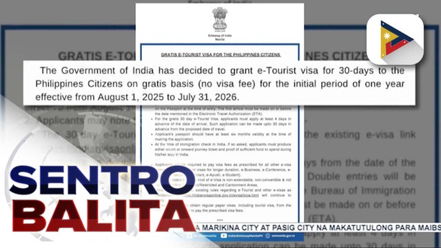 Mga Pilipino, may libreng E-Tourist Visa sa India sa loob ng isang taon