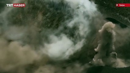 Etna Yanardağı'ndaki lav akışı görüntülendi