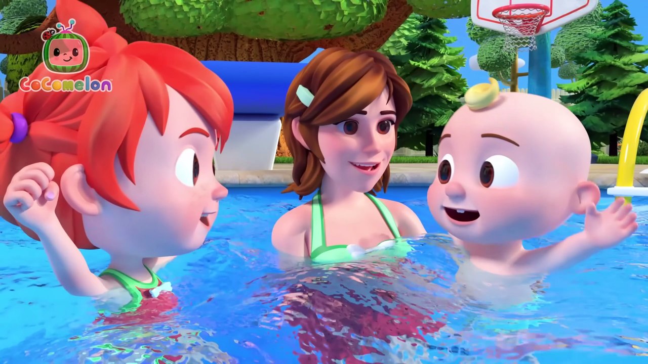 Swimming Song + High Five Song! Summer Activities for Kids ☀️_ CoComelon Nursery Rhymes & Kids Songs