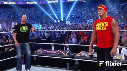 The Rock, Stone Cold and Hulk Hogan at WrestleMania 30