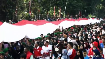 Migliaia di persone celebrano Indipendenza dell'Indonesia a Bogor