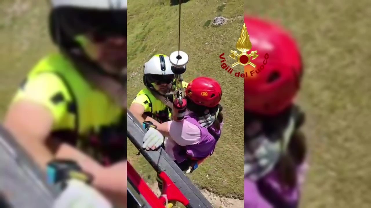 Teramo - Escursionista soccorsa in elicottero ai Prati di Tivo (11.08.25)