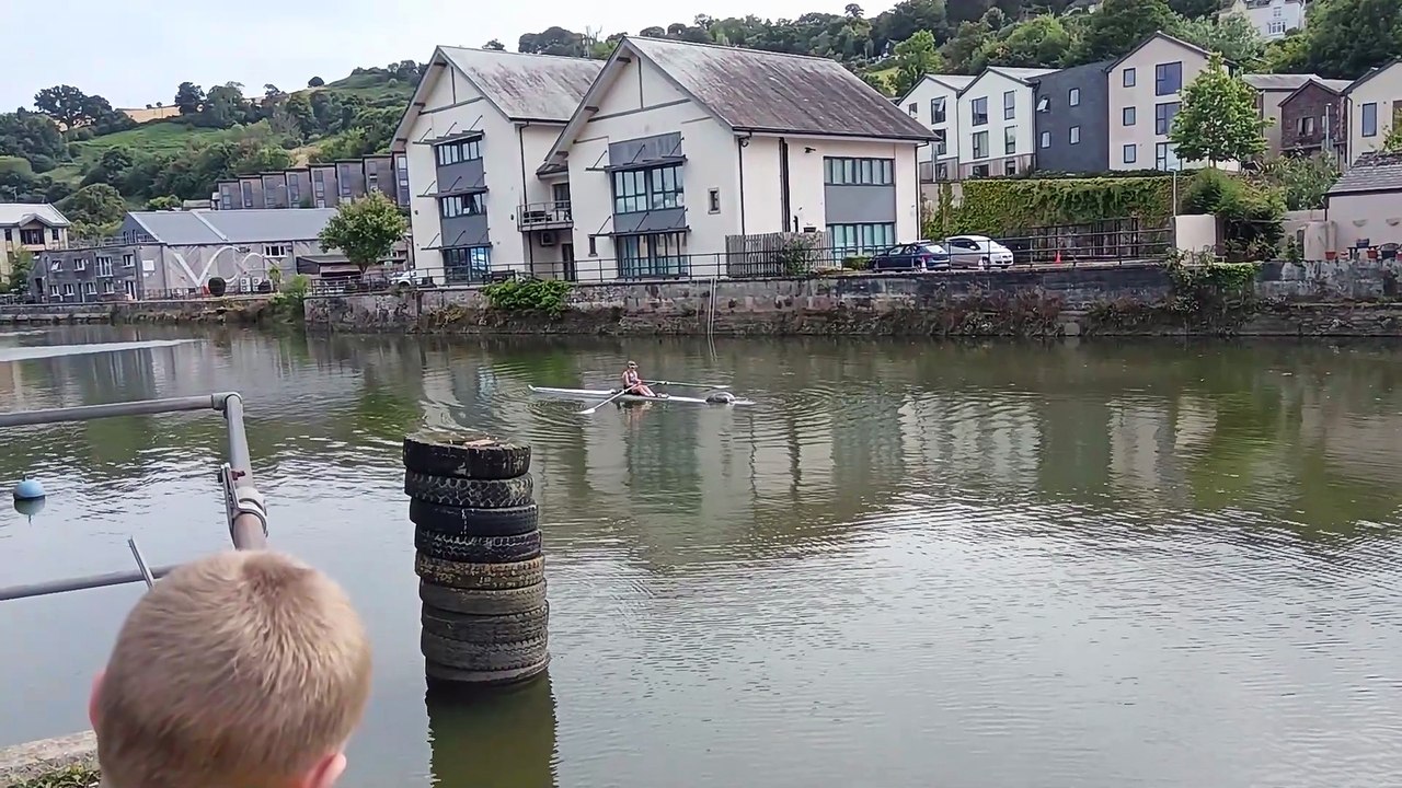 The moment a Seal pup climbs on a rowers boat