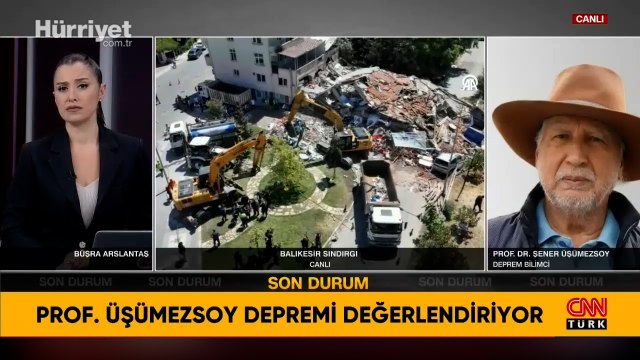 Prof. Dr. Şener Üşümezsoy, 6.1'lik Balıkesir depremi sonrası açıklamalarda bulundu