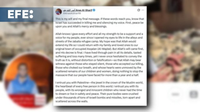 Al Jazeera condena el asesinato selectivo de Israel contra su equipo de periodistas en Gaza (V)