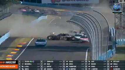 Controversial NASCAR driver sparks horrific mass car wreck on return from suspension over past crash