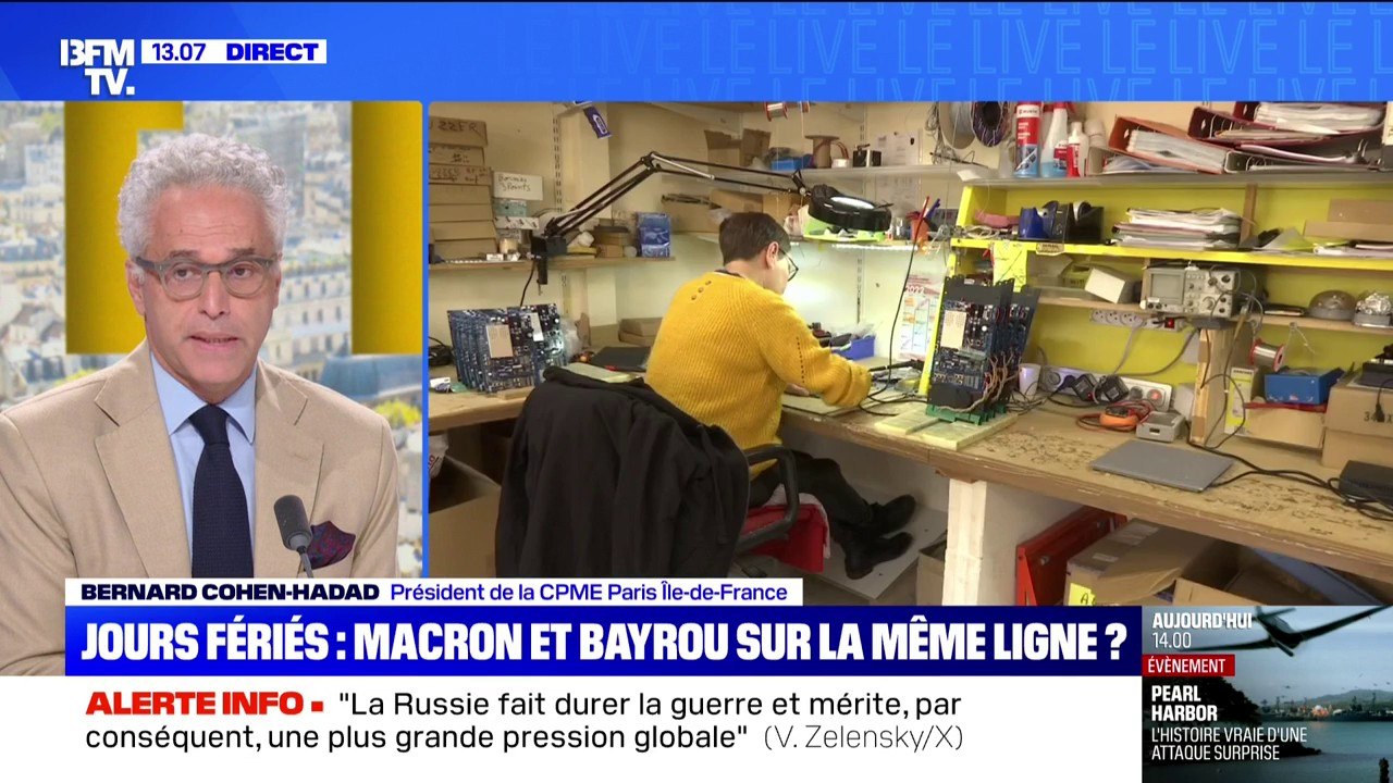 Suppression de deux jours fériés: "Vu l'état d'endettement de la France (...) c'est un effort auquel nous pouvons consentir", affirme Bernard Cohen-Hadad (CPME Paris/IDF)