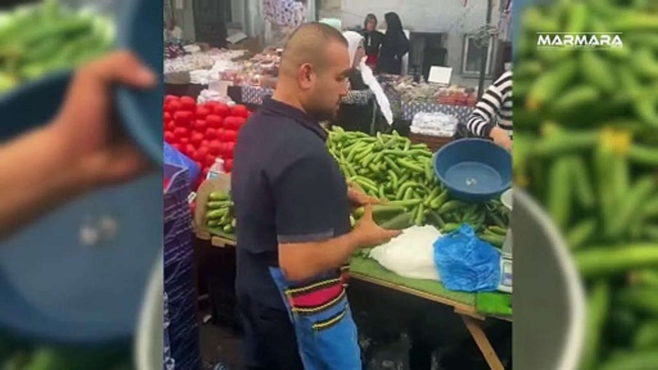 Pazarcıdan Şaşkına Çeviren Dolandırıcılık! Salatalık Hilesi Pes Dedirtti