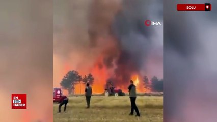 Bolu'daki orman yangınına müdahale
