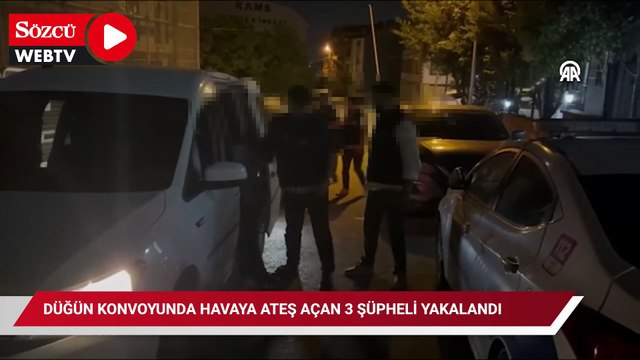 Arnavutköy'de düğün konvoyunda havaya ateş açan 3 şüpheli yakalandı