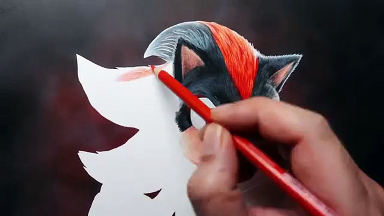 Drawing Shadow The Hedgehog – Realistic Sonic 3 Art Time-Lapse!