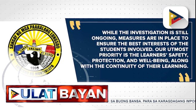 Bullying incident sa paaralan sa Muntinlupa City, nakuhanan | ulat ni Gab Humilde Villegas