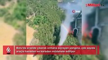 Bolu'daki orman yangınına müdahale sürüyor