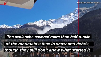 Check Out This Wild Video of an Avalanche Coming Down the Side of a Mountain