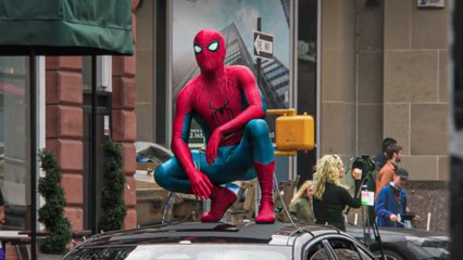 Glasgow turns into downtown New York for the filming of Spider-Man 4