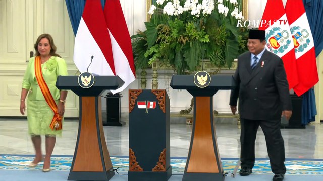 Momen Kedatangan Presiden Peru Disambut Langsung oleh Presiden Prabowo di Istana | KOMPAS PETANG
