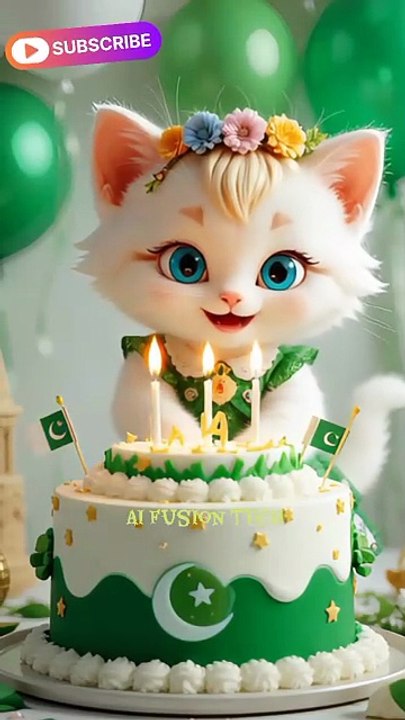 Mama & Baby Cat’s Sweet 14 August Cake Cutting 🎂🇵🇰 | Cute Independence Day Celebration