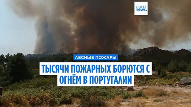 Тысячи пожарных борются с огнём в Португалии