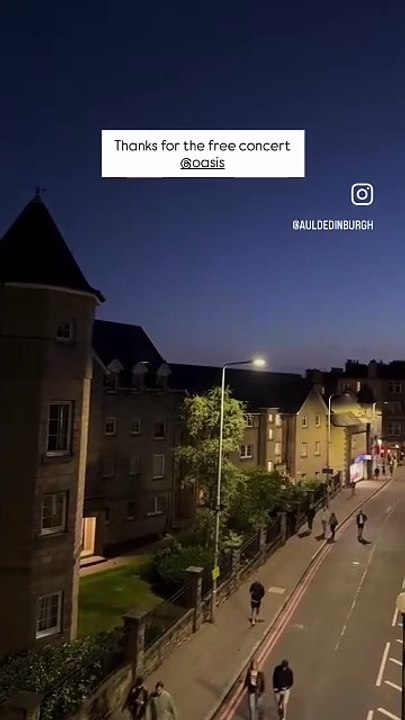 Watch as Oasis anthem echoes across Edinburgh