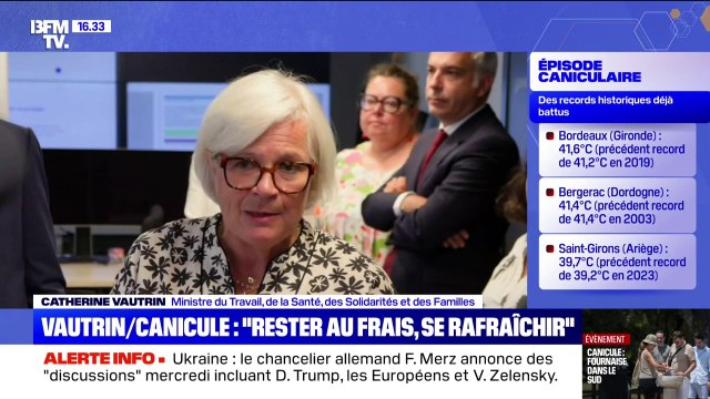 Rester au frais, s'hydrater : Catherine Vautrin rappelle les bonnes pratiques à adopter lors d'une canicule