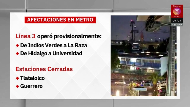 Lluvias intensas provocan fallas en el Metro de CdMx; tres líneas resultan afectadas