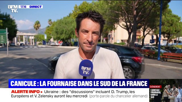 Canicule: Je n'y arrive pas, c'est trop dur , confie Yves, habitant de Carros, à propos de la chaleur dans le sud de la France