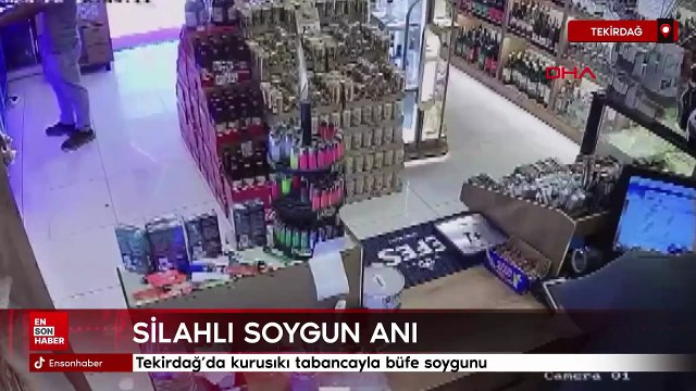 Tekirdağ’da kurusıkı tabancayla büfe soygunu