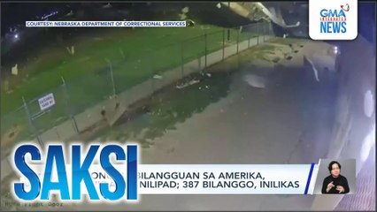 Bubong ng bilangguan sa Amerika, natuklap at nilipad; 387 bilanggo, inilikas | Saksi