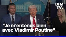 Rencontre Trump/Poutine en Alaska: la conférence de presse du président américain à J-4