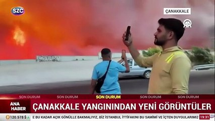 Çanakkale'de yangın giderek büyüyor