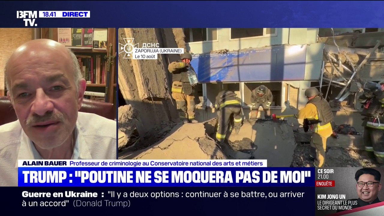 Rencontre entre Donald Trump et Vladimir Poutine: "Trump appuie sur le bouton plus de livraison, il n'y a plus de guerre", estime Alain Bauer, professeur de criminologie