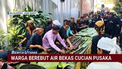 Warga Berebut Air Bekas Cucian Pusaka Keraton Talaga Manggung | BERITA UTAMA