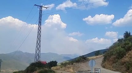Los focos del incendio de Las Médulas en León