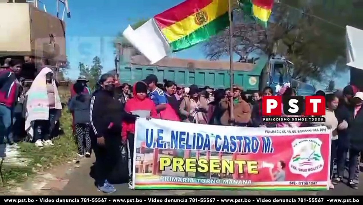 BLOQUEO AL RELLENO SANITARIO DE SAN MIGUEL DE LOS JUNOS SE MASIFICA POR FALTA DE AULAS EN COLEGIO