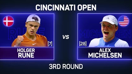 Rune cruises past home favourite Michelsen in Cincinnati