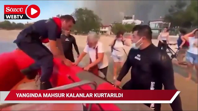 Çanakkale’deki orman yangınlarında mahsur kalan 348 kişi kurtarıldı
