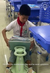 Little boy never misses school despite his disability