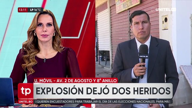 Reportan dos heridos por explosión en un taller en Santa Cruz