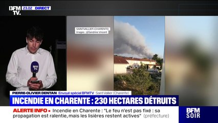 Incendie en Charente: 230 hectares de végétation détruits par les flammes