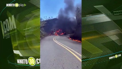 Incineran camión en Anorí y hurtan mercancía avaluada en $35 millones