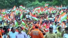 #GUJARAT #VADODARA TIRANGA YATRA FLAG OFF BY MINISTER HARSH SANGHAVI