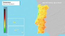 Apesar de uma terça-feira com temperaturas muito elevadas, verificar-se-á uma diminuição gradual da temperatura ao longo da semana, particularmente no litoral.