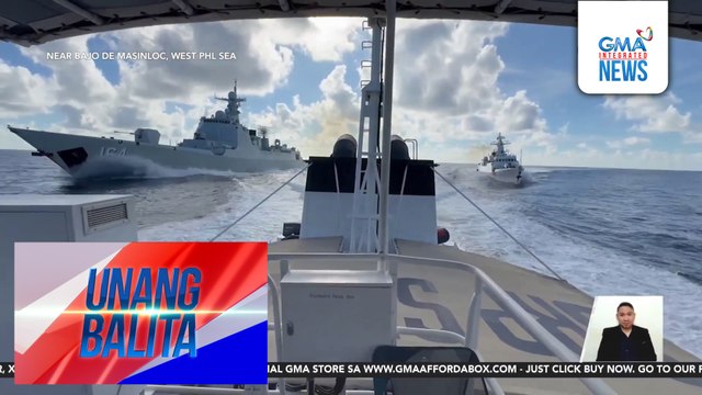 Barko ng Navy at Coast Guard ng China, nagkabanggaan habang hinahabol ang barko ng PHL Coast Guard | Unang Balita