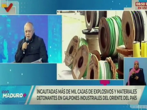 Diosdado Cabello: En unión cívico-militar-policial hemos incautado galpones con explosivos en Monagas