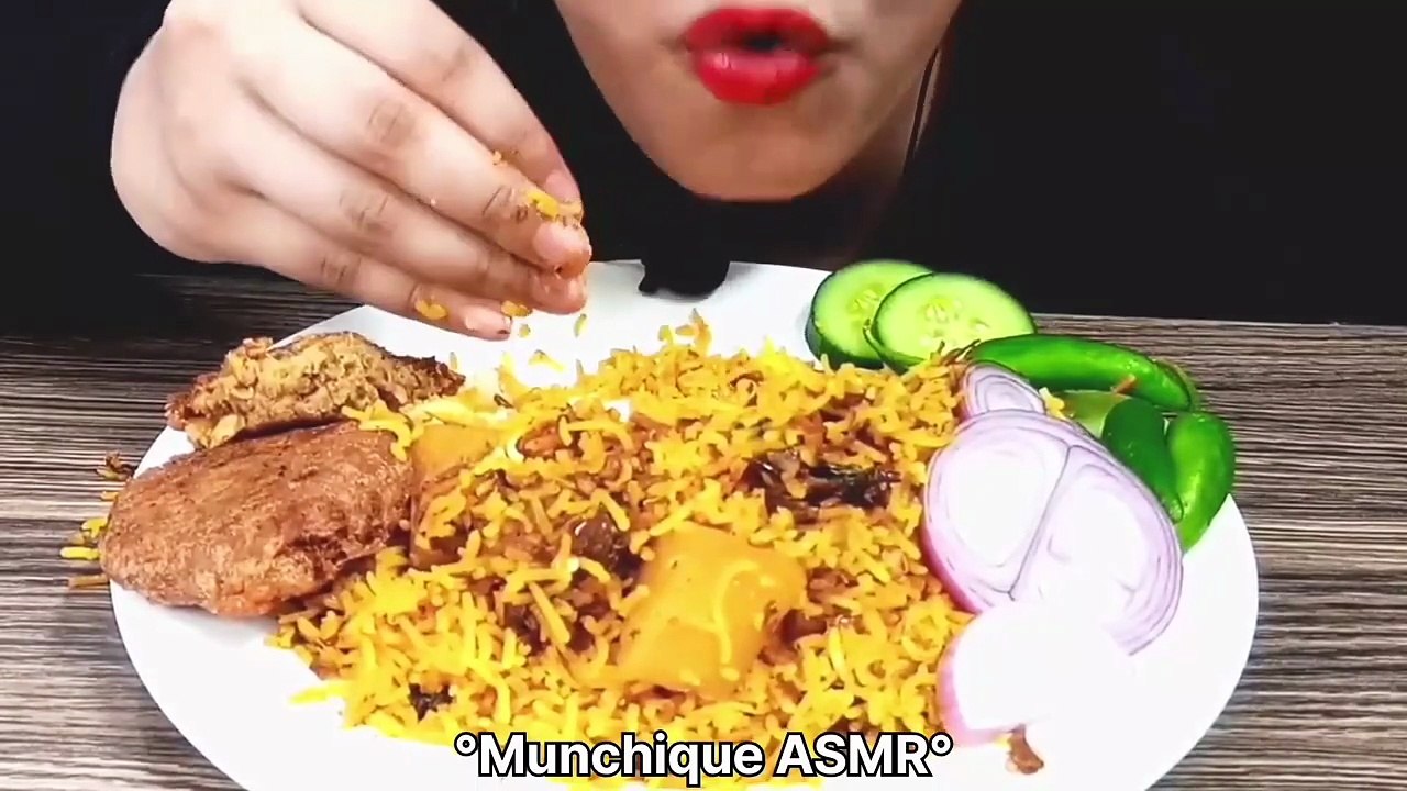 Eating Spicy Mutton Biryani Kabab | ASMR Eating - Mukbang