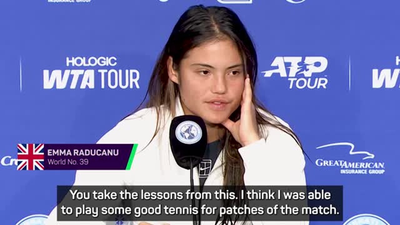 'Mostly positive' for Raducanu after tight loss to Sabalenka at Cincinnati Open