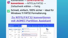 💥 Windows 11: FAT32 formatieren ohne Datenverlust!