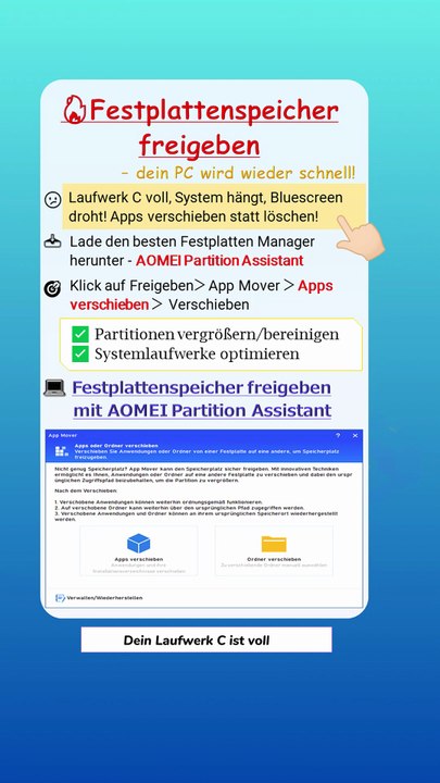 💻 festplattenspeicher freigeben war noch nie so einfach!